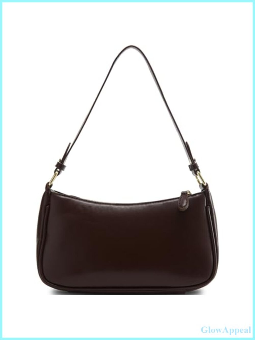 Vegan Leather Crescent Shoulder Bag Removable Straps Crossbody Tote